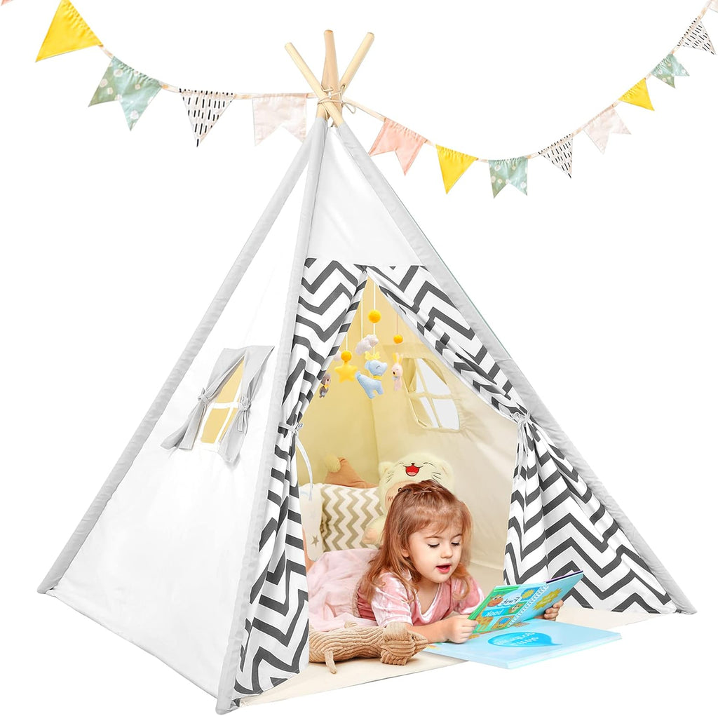 Kids Teepee Tent with Carry Case, Foldable Play Tent B5960