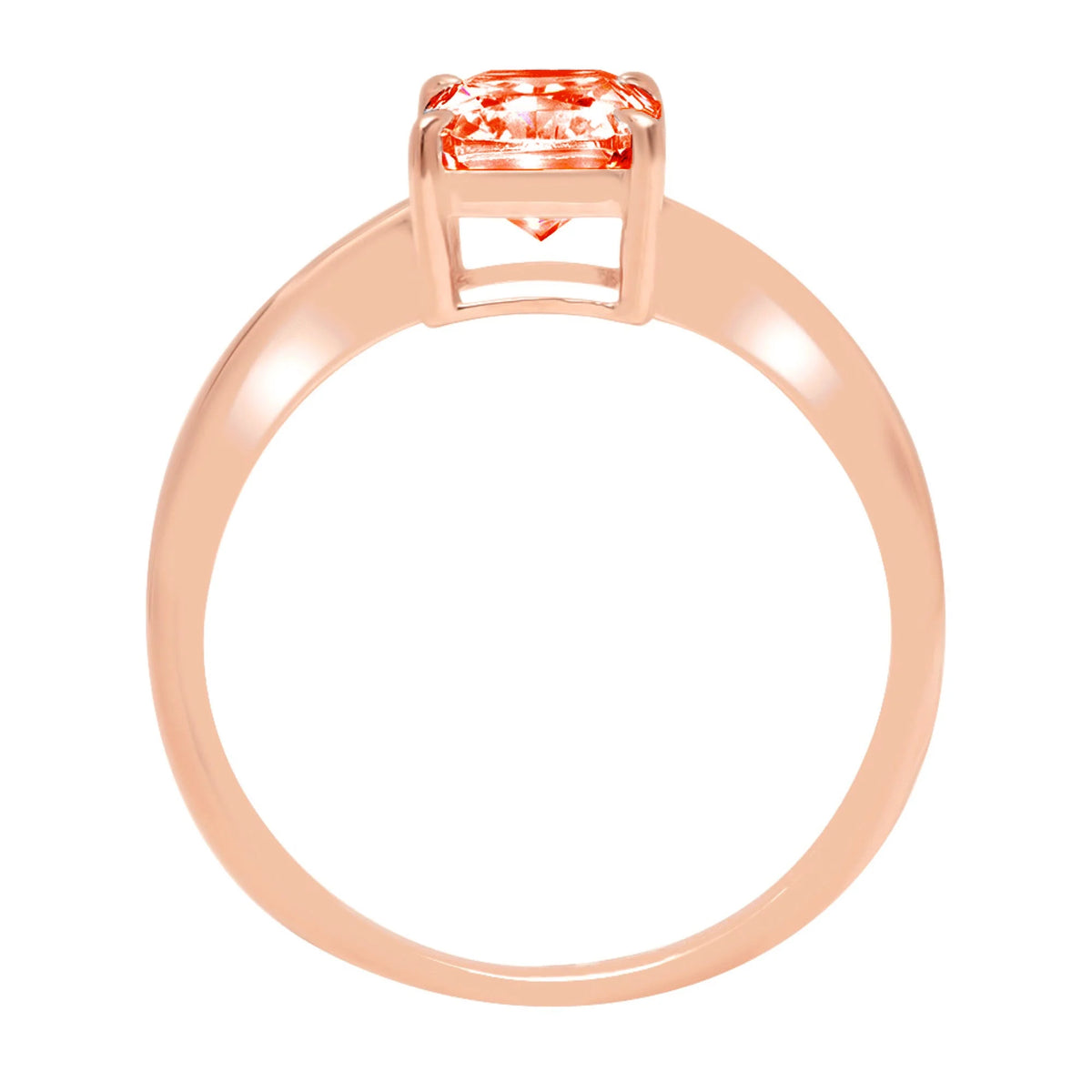 18K Rose Gold Solitaire Ring A8153