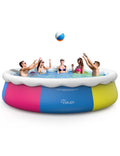 18ft *48in Above Ground Swimming Pool with Filter Pump, Ladder, Ground Cloth and Cover V994858