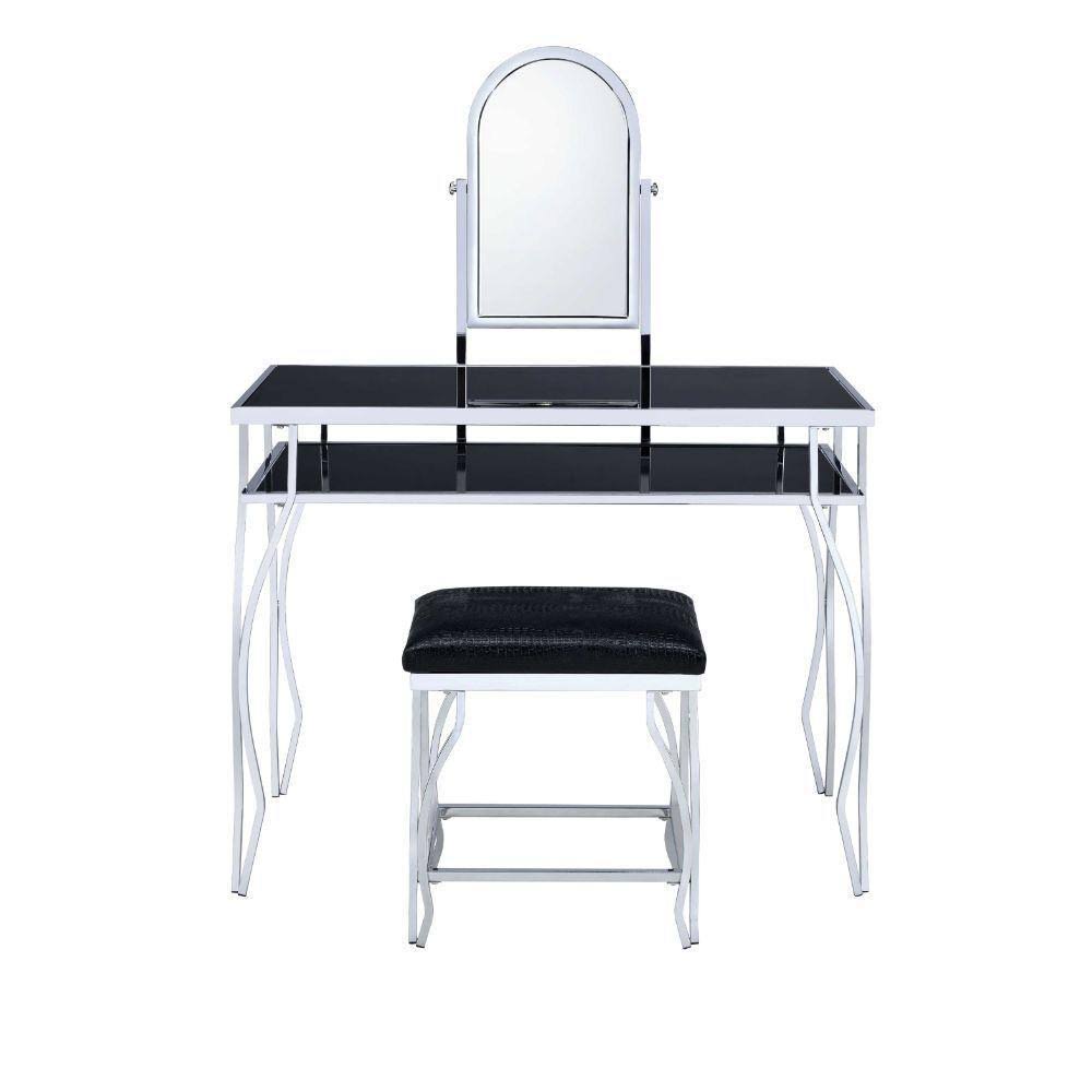 Vanity Set Black and Chrome S98299