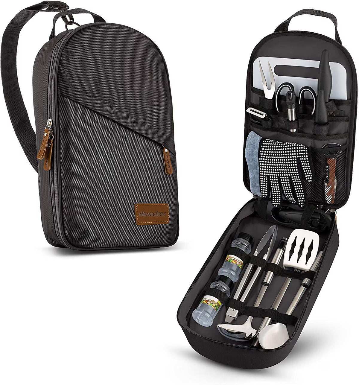 Portable BBQ Camp Kitchen Cooking Utensil Organizer Travel Set F352