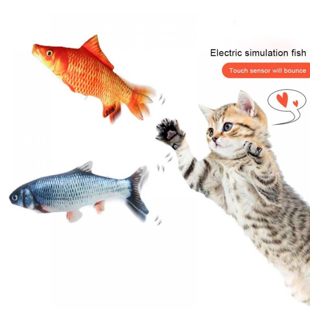 Electric Moving Cat Kicker Fish Toy with Catnip S814584