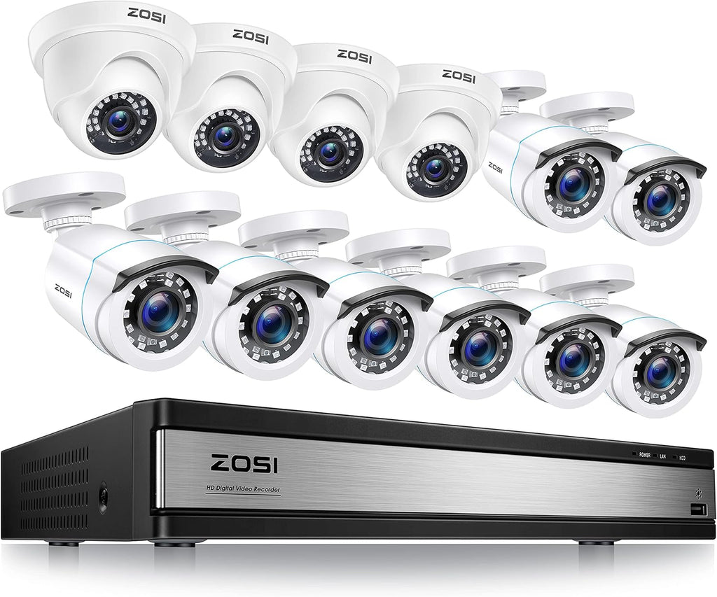 5MP Lite 8 Channel Surveillance DVR with 1TB Hard Drive and 8 x 1080p Weatherproof CCTV Dome Camera S606
