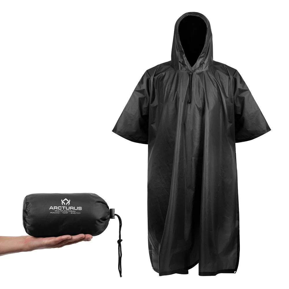 Reusable Rain Poncho, One Size 54" x 48" W86071