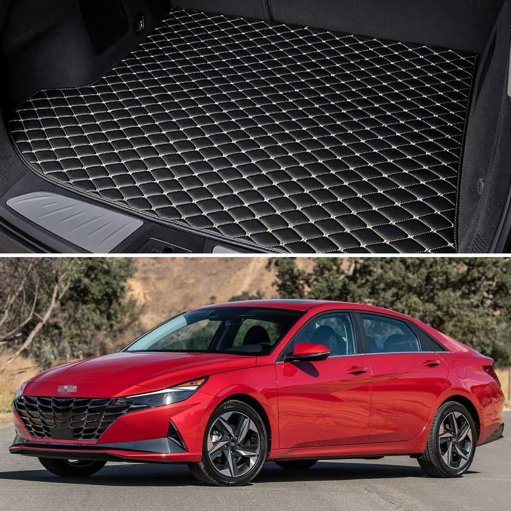 Black with Black line Car Trunk Mat Pack of 2 F698