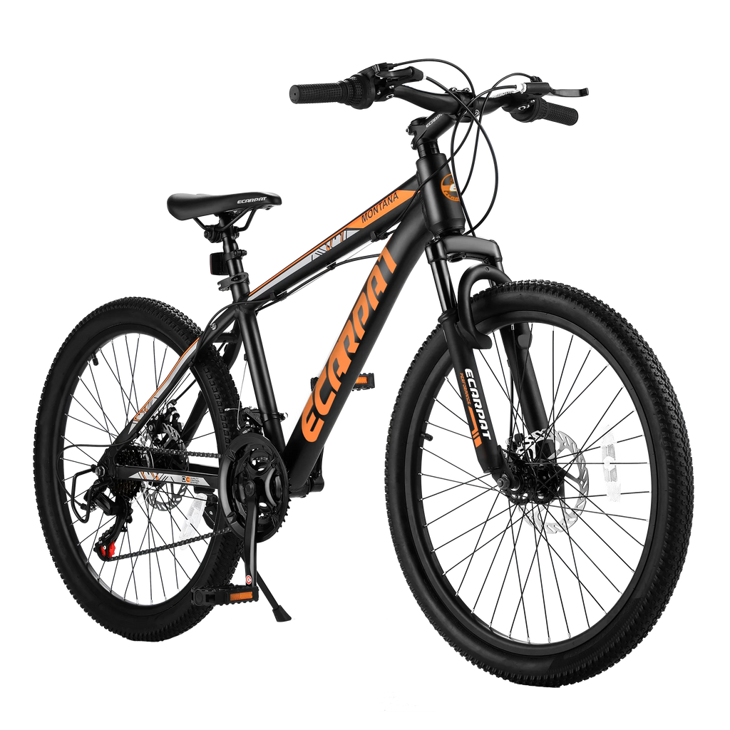 Orange 24in Mountain Bike Aluminium Frame 21-Speed U933