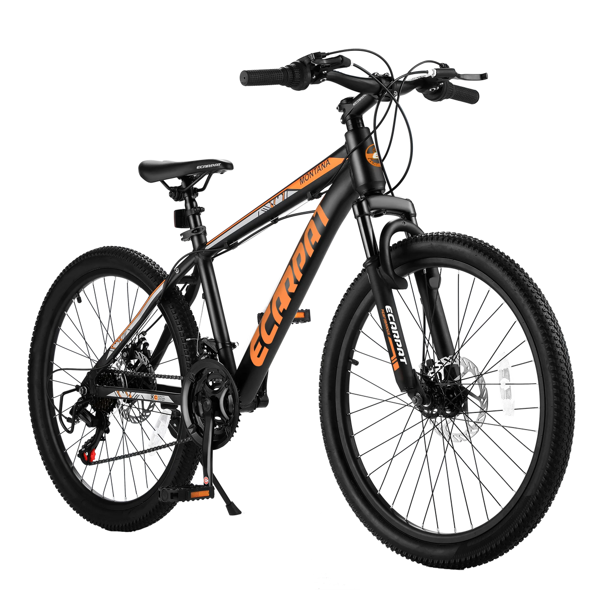 Orange 24in Mountain Bike Aluminium Frame 21-Speed U933