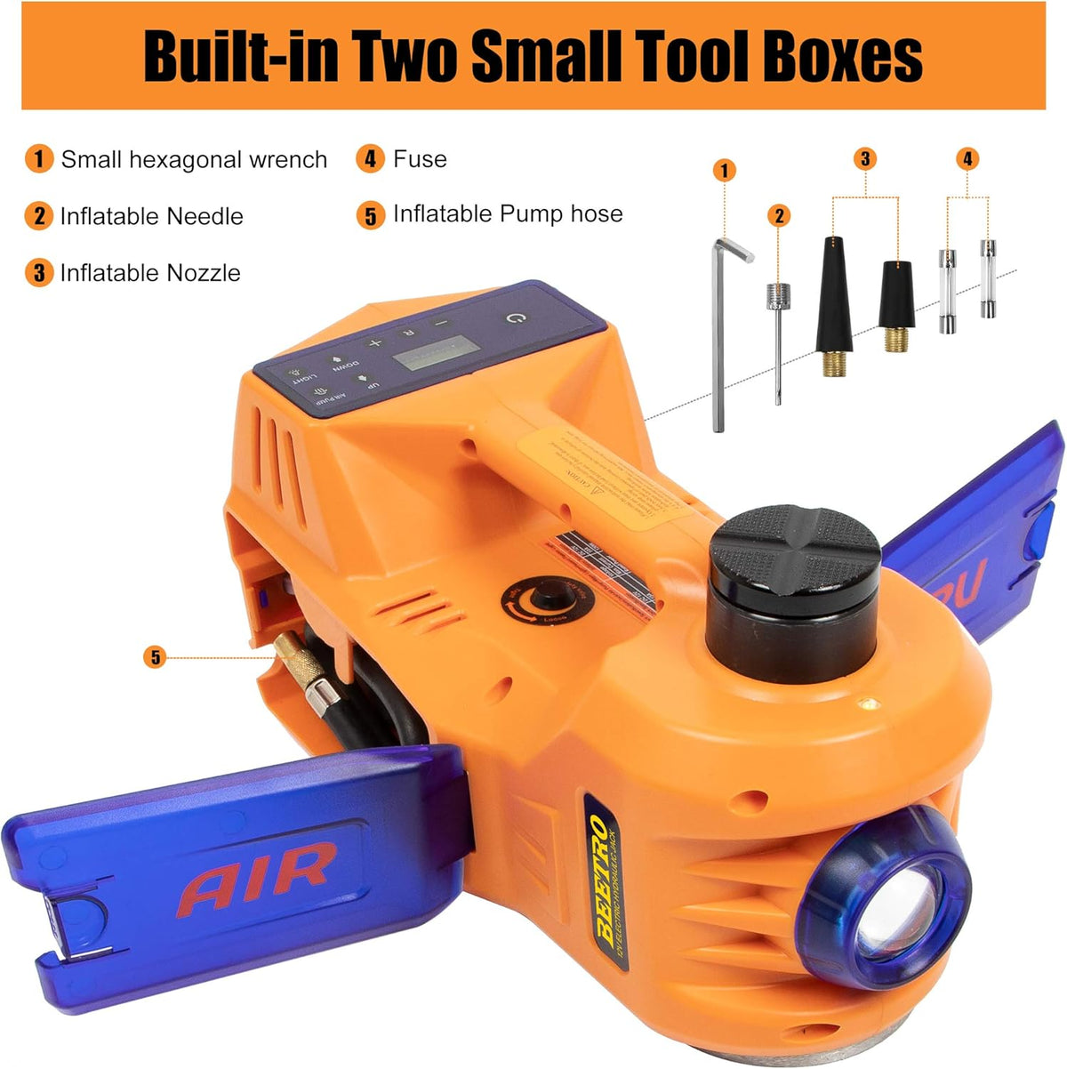 5 Ton 12V Electric Car Jack with Inflator Pump F879531