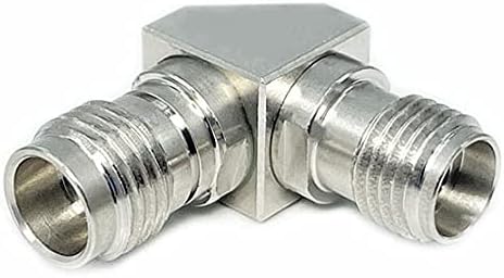 Precision 1.85 mm Female to 2.92 mm Female Microwave Adapter, Right Angle, DC to 40 GHz, 50 Ohm, Stainless Steel Body G15785