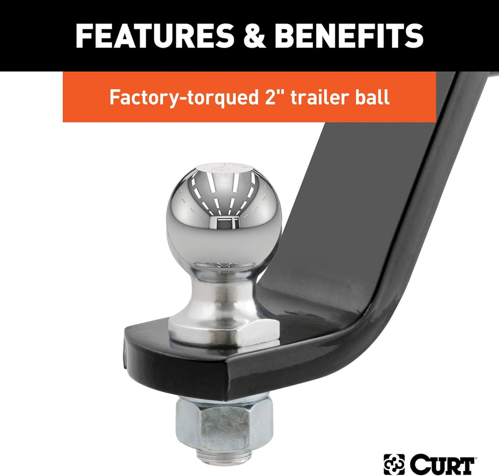 Lifted Truck Trailer Hitch Mount with 2-Inch Ball & Pin, 7,500 lbs, 6-Inch Drop, Black Pack of 2 P918654