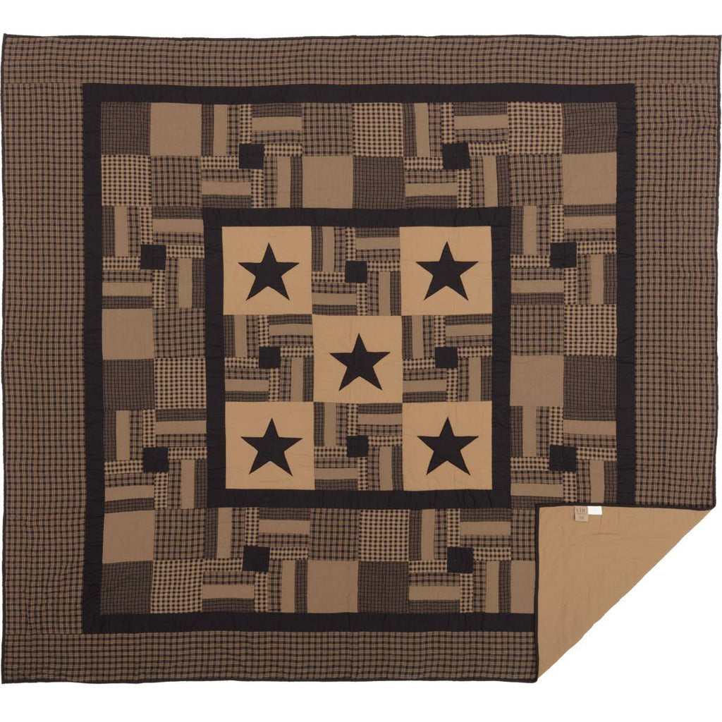 Black Check California King Quilt S650140