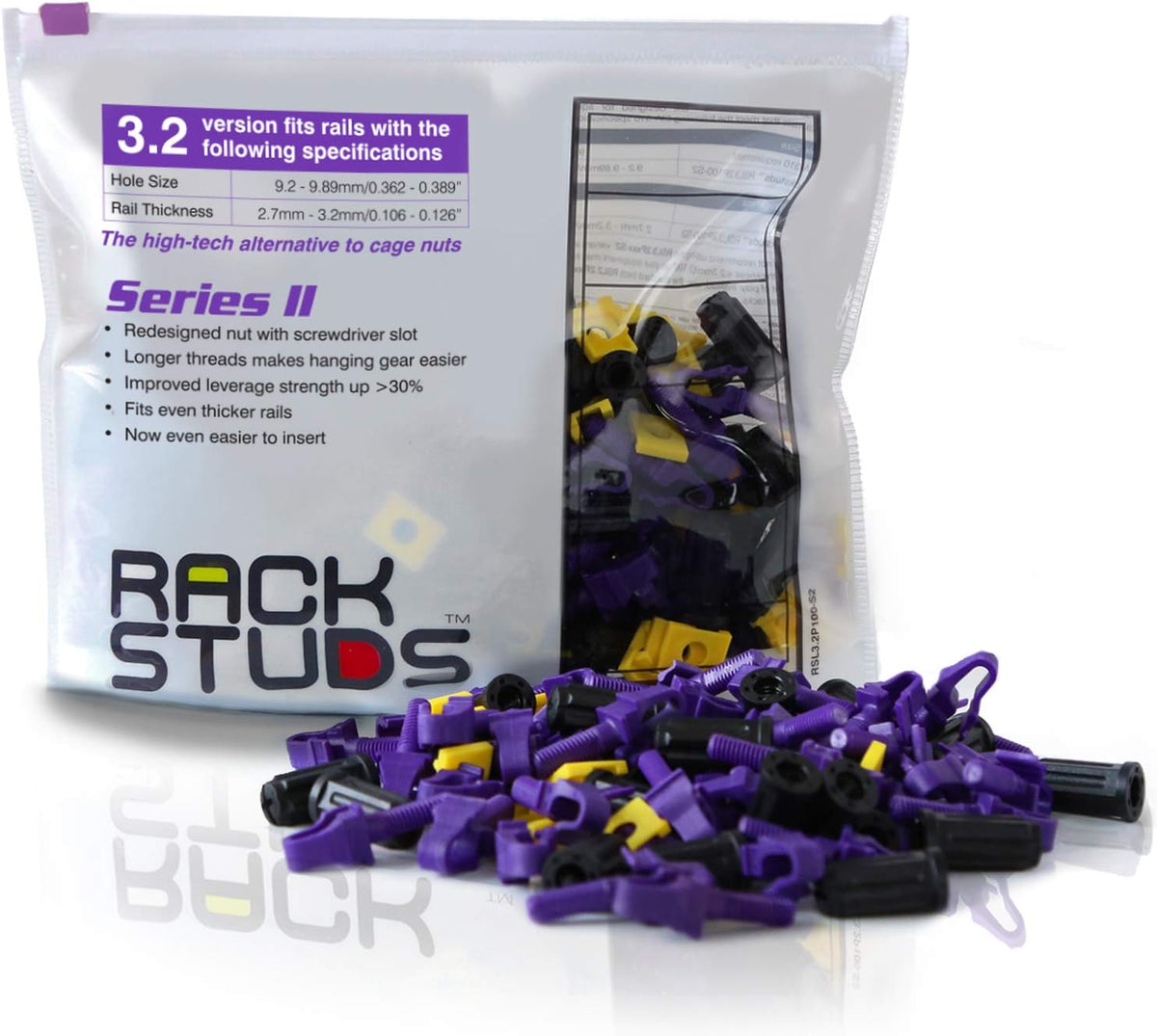 100-pack Red 2.2mm Server Rack Solution B972102