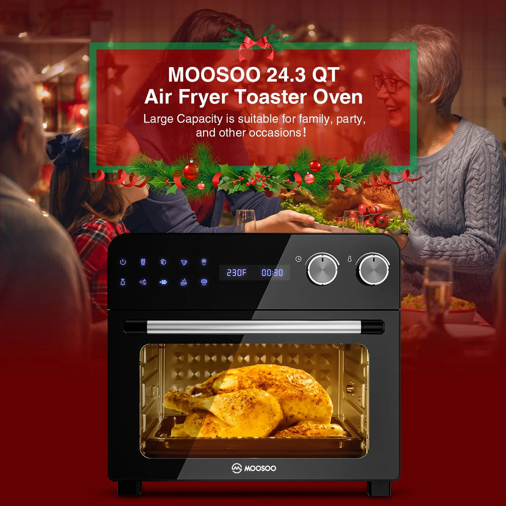 24.3 Quart Stainless Steel Air Fryer Oven with LED Touchscreen G787800