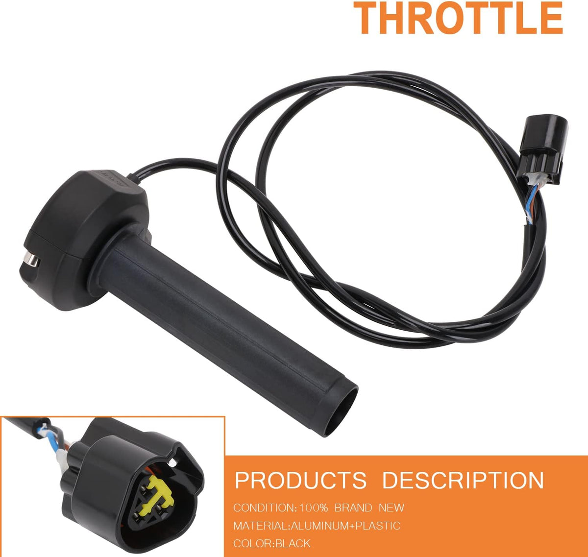 Aluminum + Plastic Motorcycle Throttle Grip P191707