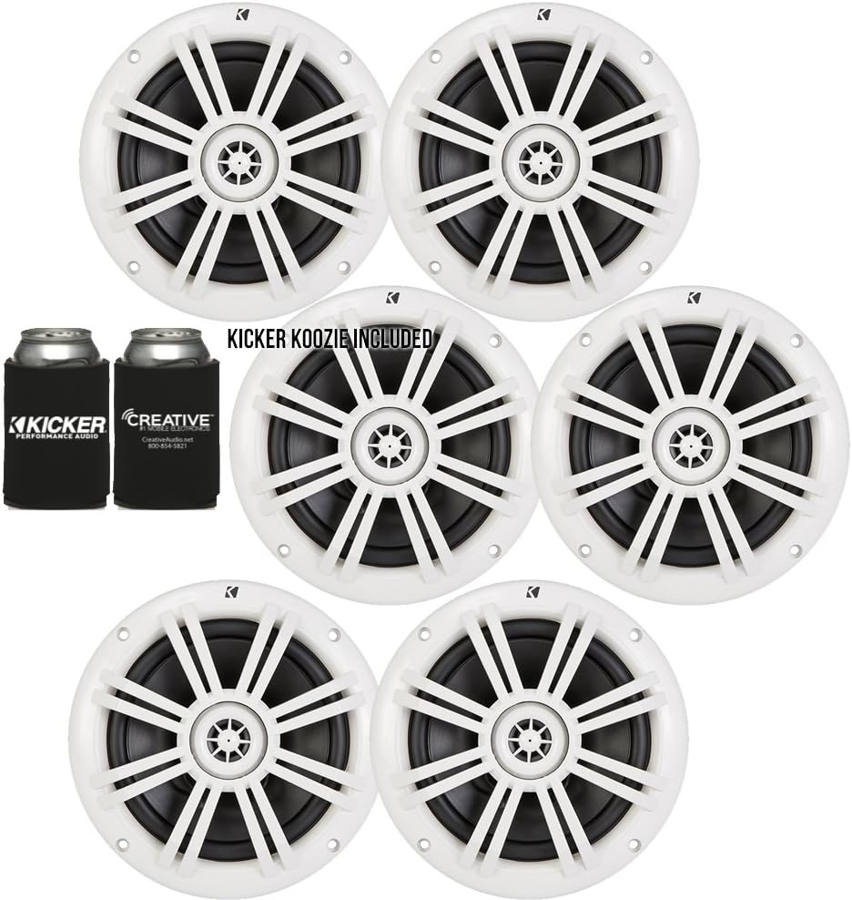 6.5" Marine Speakers (3 Pair) White OEM Replacement Speakers I927975