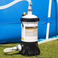White/Black Pool Cartridge Filter with Built-in Pump P137