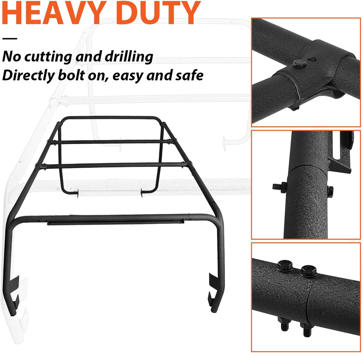 Heavy Duty Roof Rack Cargo System Textured Black D125627