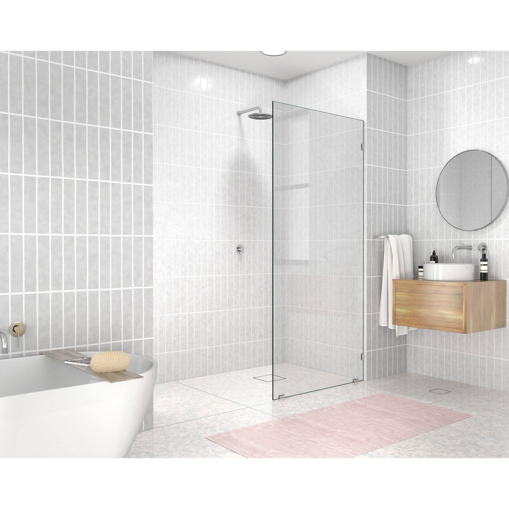 Frameless Shower Door, Polished Chrome Q42968