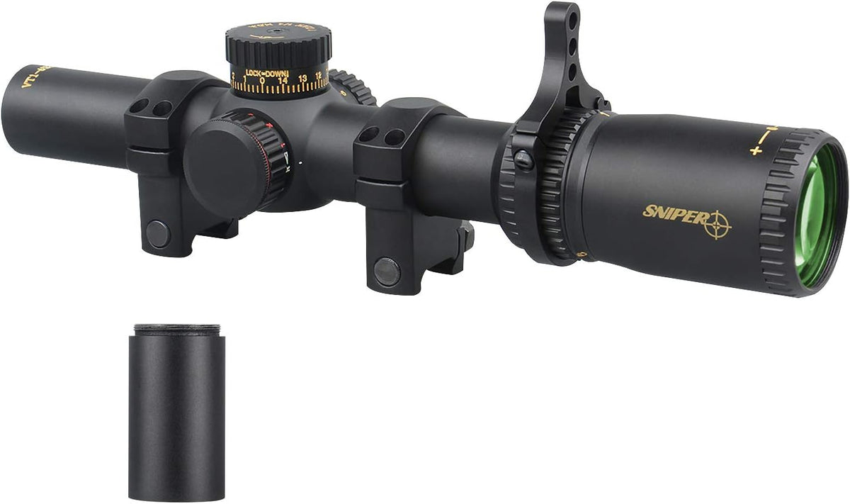 1-6X24 FFP Scope with Red/Green Illuminated Reticle and Scope Mount D630