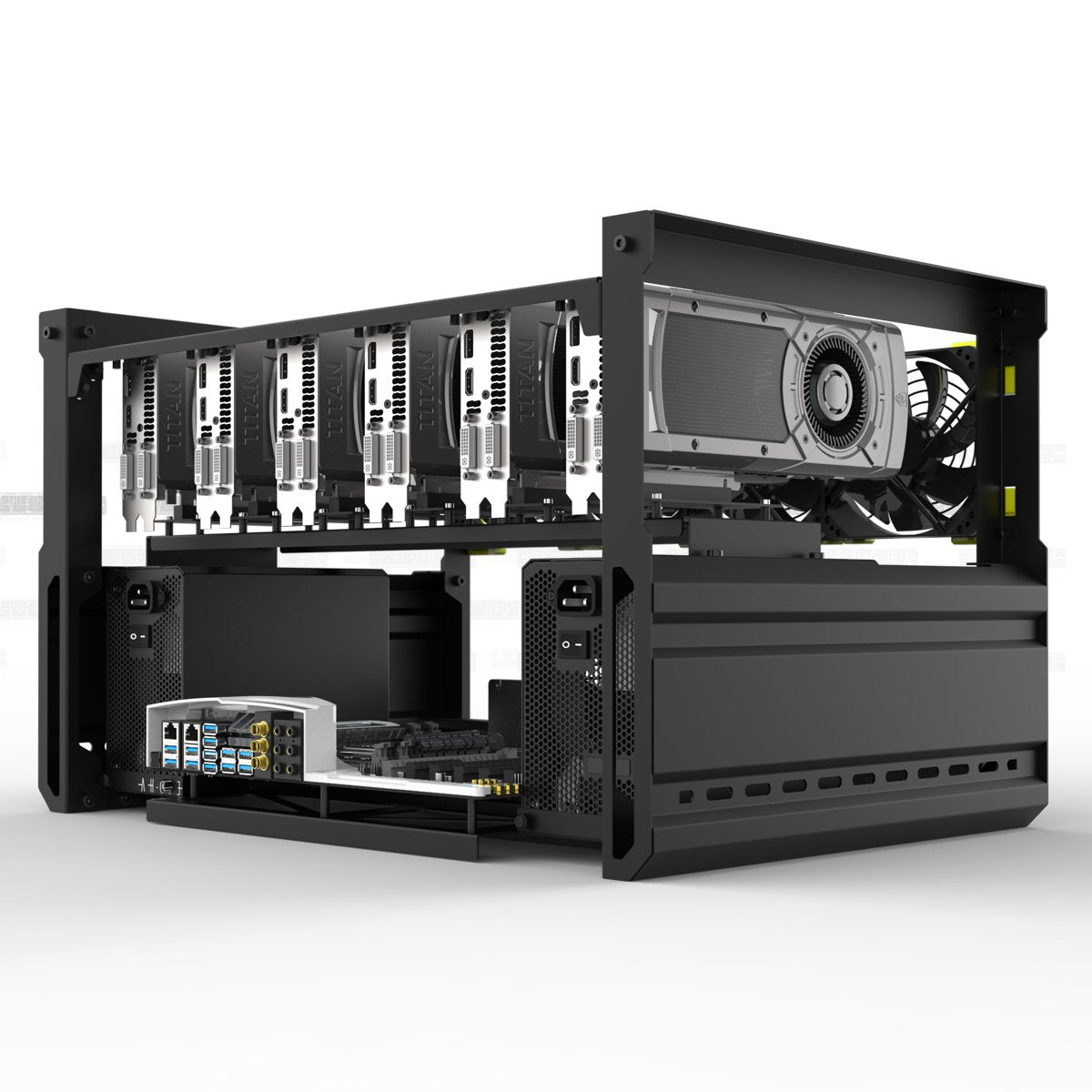 6/8 GPU Aluminum Open Air Frame Case Miner Z301