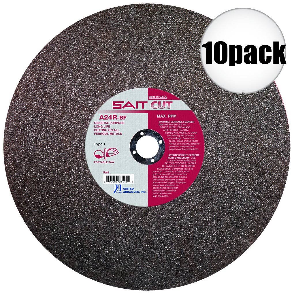14x22 x 1x22 x 1/8x22 Metal Cutting Wheel 10-Pack I535893