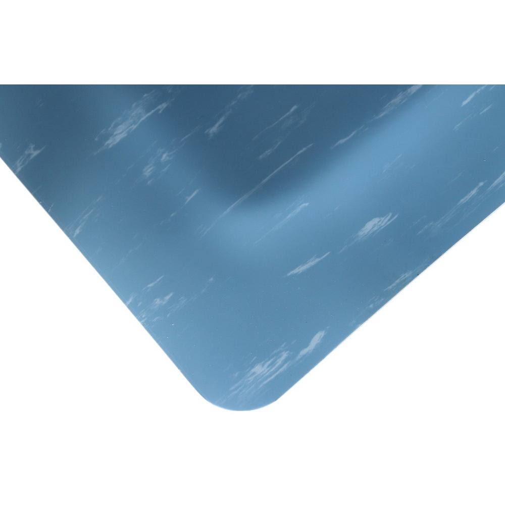 Blue Marbleized Vinyl Commercial Mat O4491