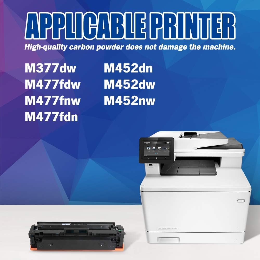 2PK Black Toner Cartridge for HP 410A 410X CF410A P24184