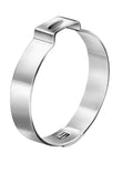 Zinc-Plated Steel Hose Clamp with Mechanical Interlock, One Ear C225832