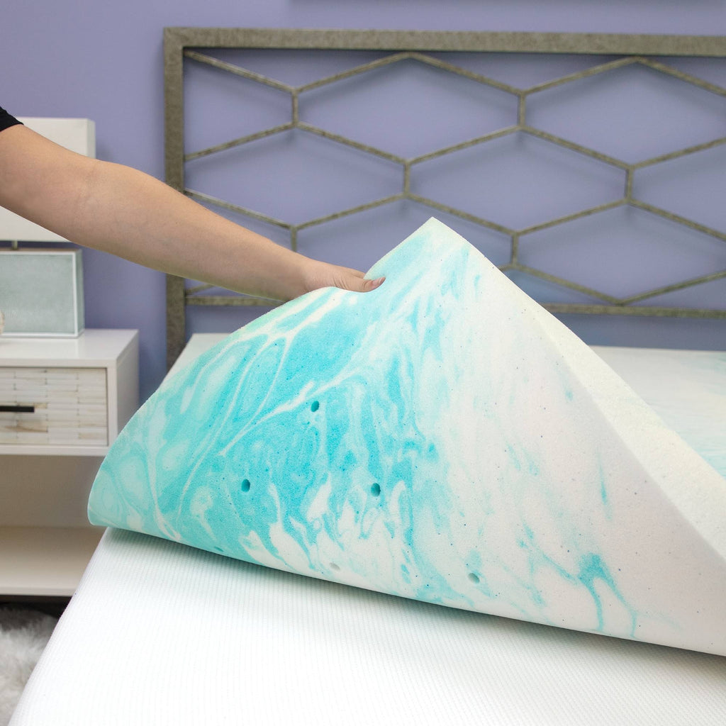 Gel Swirl Memory Foam King Mattress Topper U729