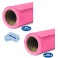 2 Pack Seamless Background Paper, 86x22 Wide x 36& Tulip, #37 - with Microfiber Cleaning Cloth M753260