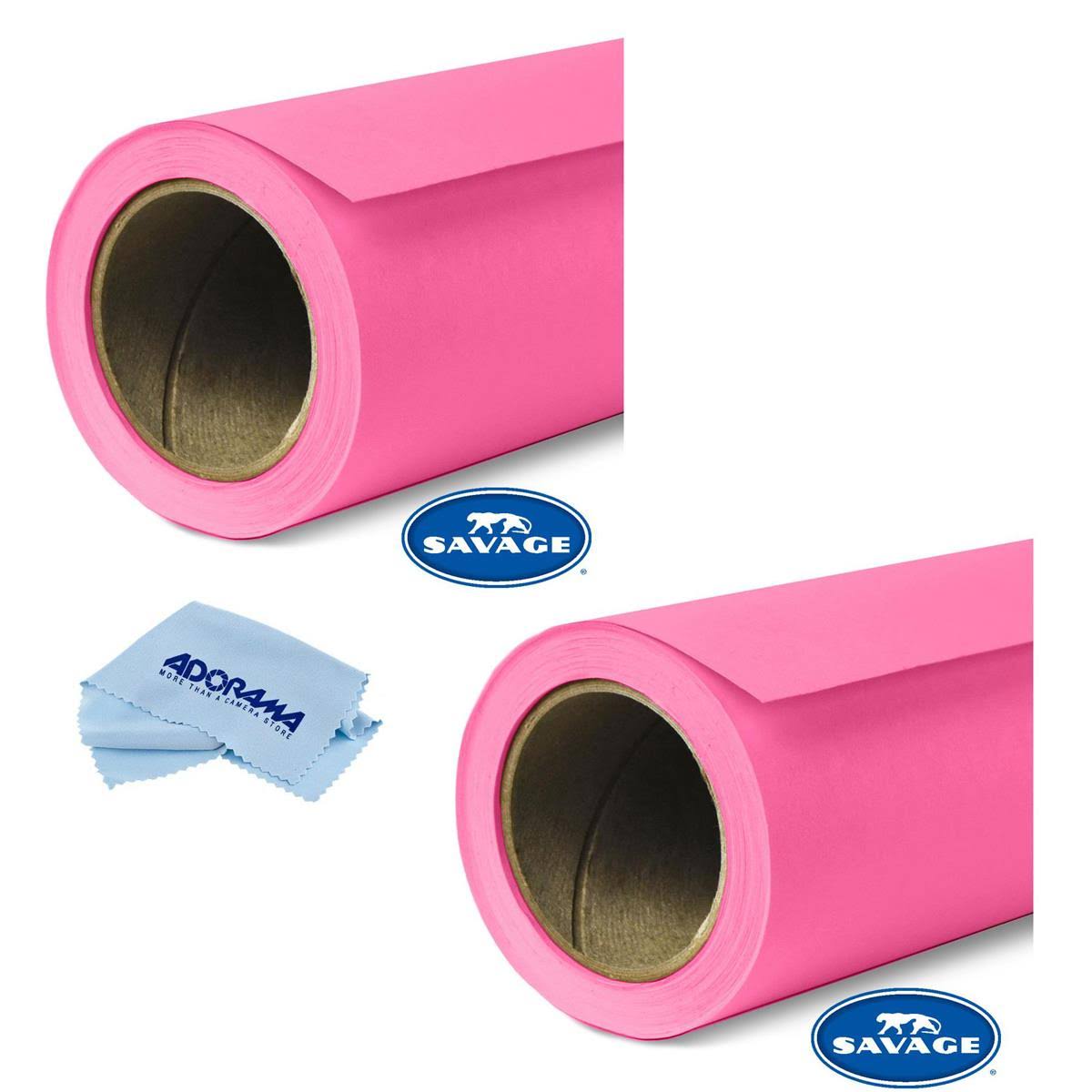 2 Pack Seamless Background Paper, 86x22 Wide x 36& Tulip, #37 - with Microfiber Cleaning Cloth M753260