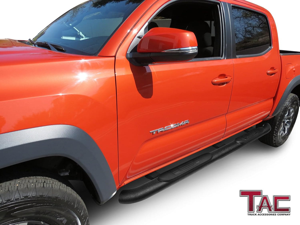 Black Side Bars for Toyota Tacoma Double Cab Truck X2391
