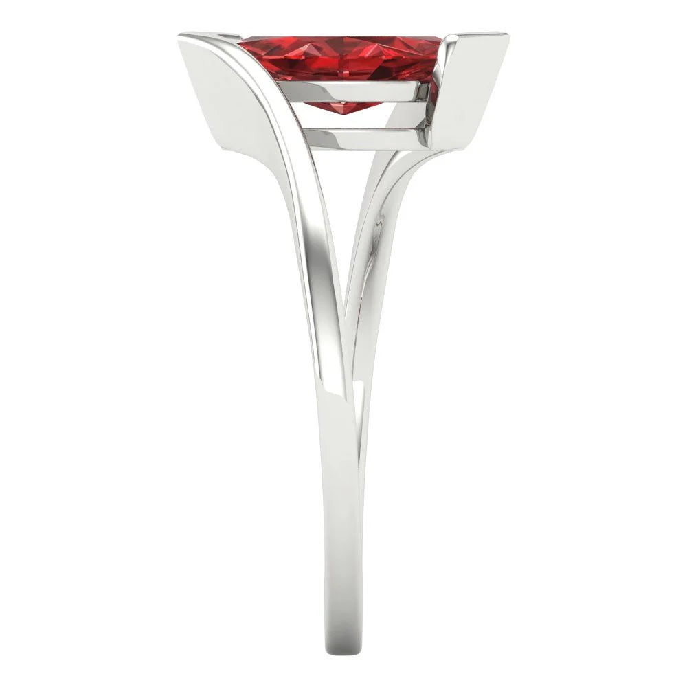 18K White Gold Solitaire Ring F1866