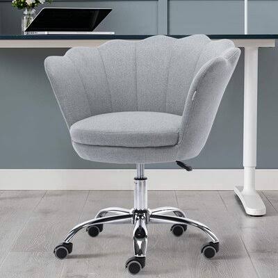 Light Gray Tufted Swivel Armchair Q4086