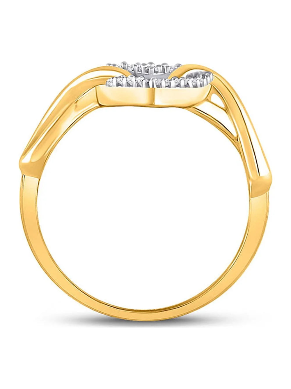 10kt Yellow Gold Diamond Heart Ring T627046