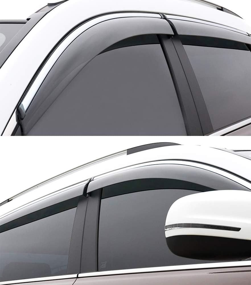 Car Window Visor Vent Shade Deflector Sun/Rain/Fog Guards Pack of 2 R992993