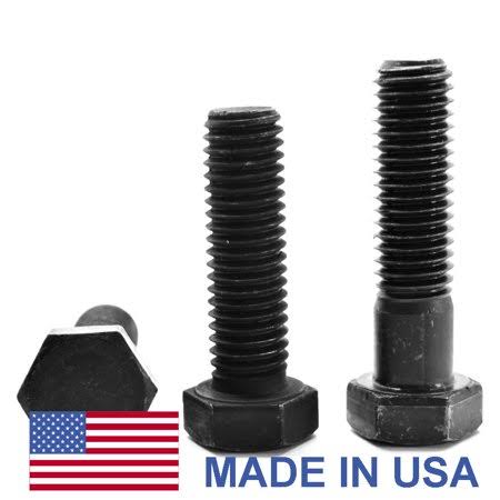 1/4 inch-20 x 5 inch Coarse Thread Grade 8 Hex Cap Screw, Alloy Steel Black Oxide, Pk 200 P185184