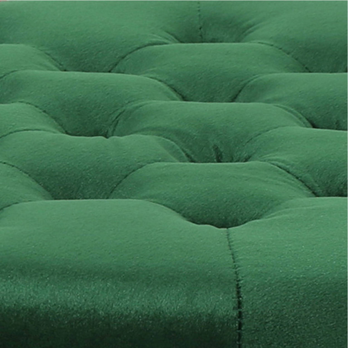 Emerald Velvet Tufted Ottoman Y22460
