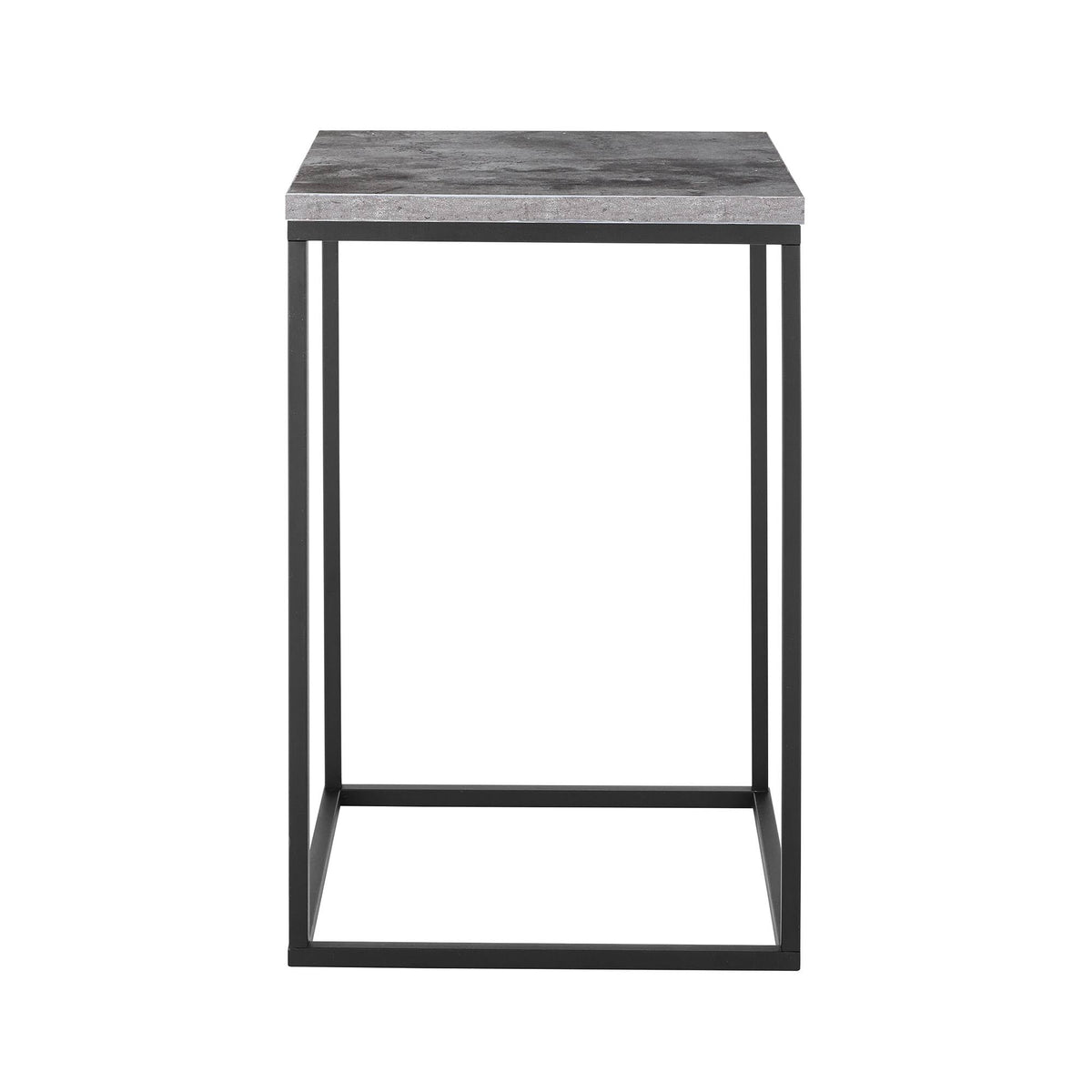 Dark Concrete Square Side Table Q6852