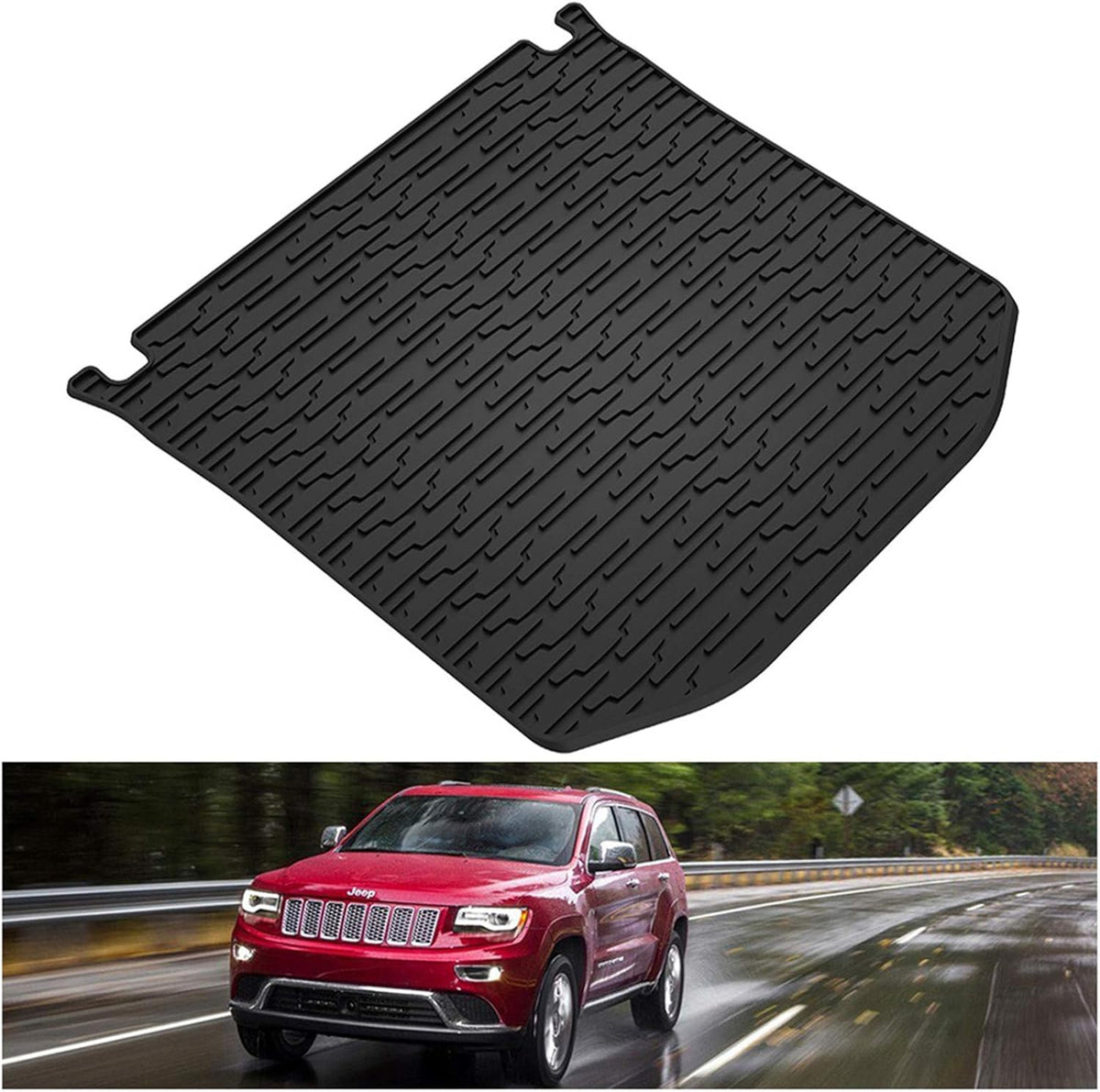 Black Rear Cargo Mat Liner Trunk Mats, 1 Pcs E946088