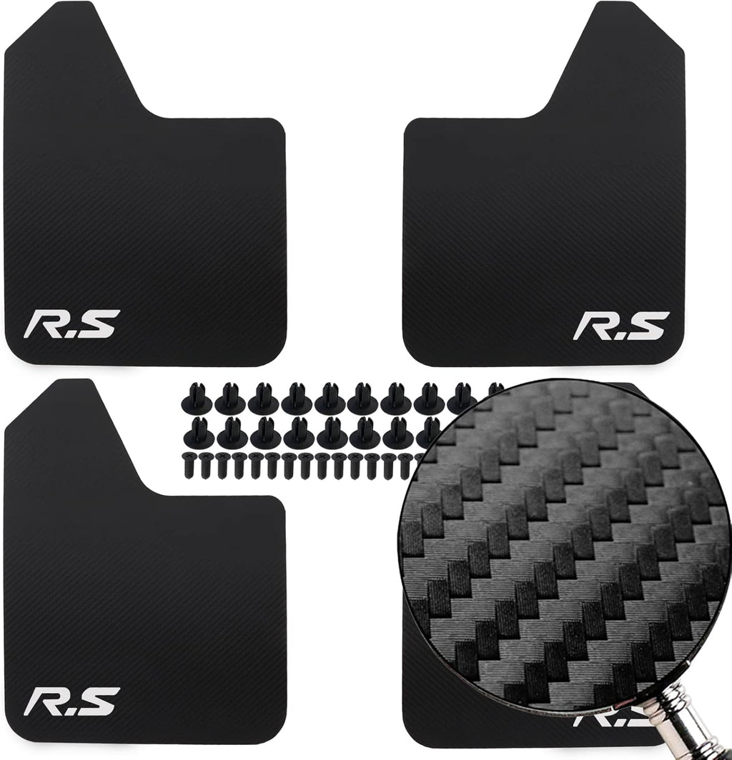4pcs Carbon Fiber Mud Flaps with Hardware L178760