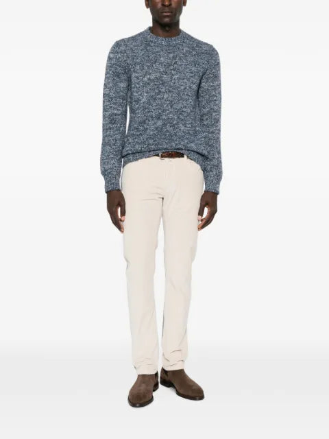 Tagliatore Salen marl-knit crew neck sweater