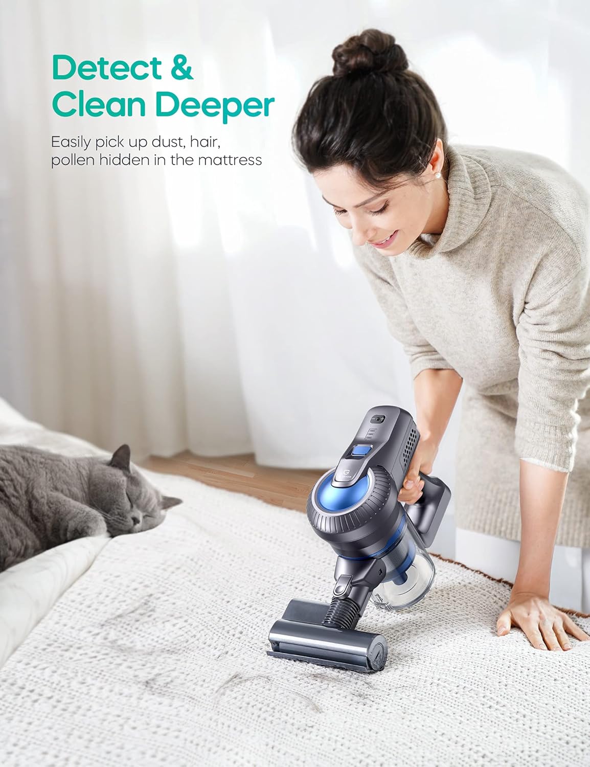 Cordless Stick Vacuum 4 in 1 with LED Headlights I548162