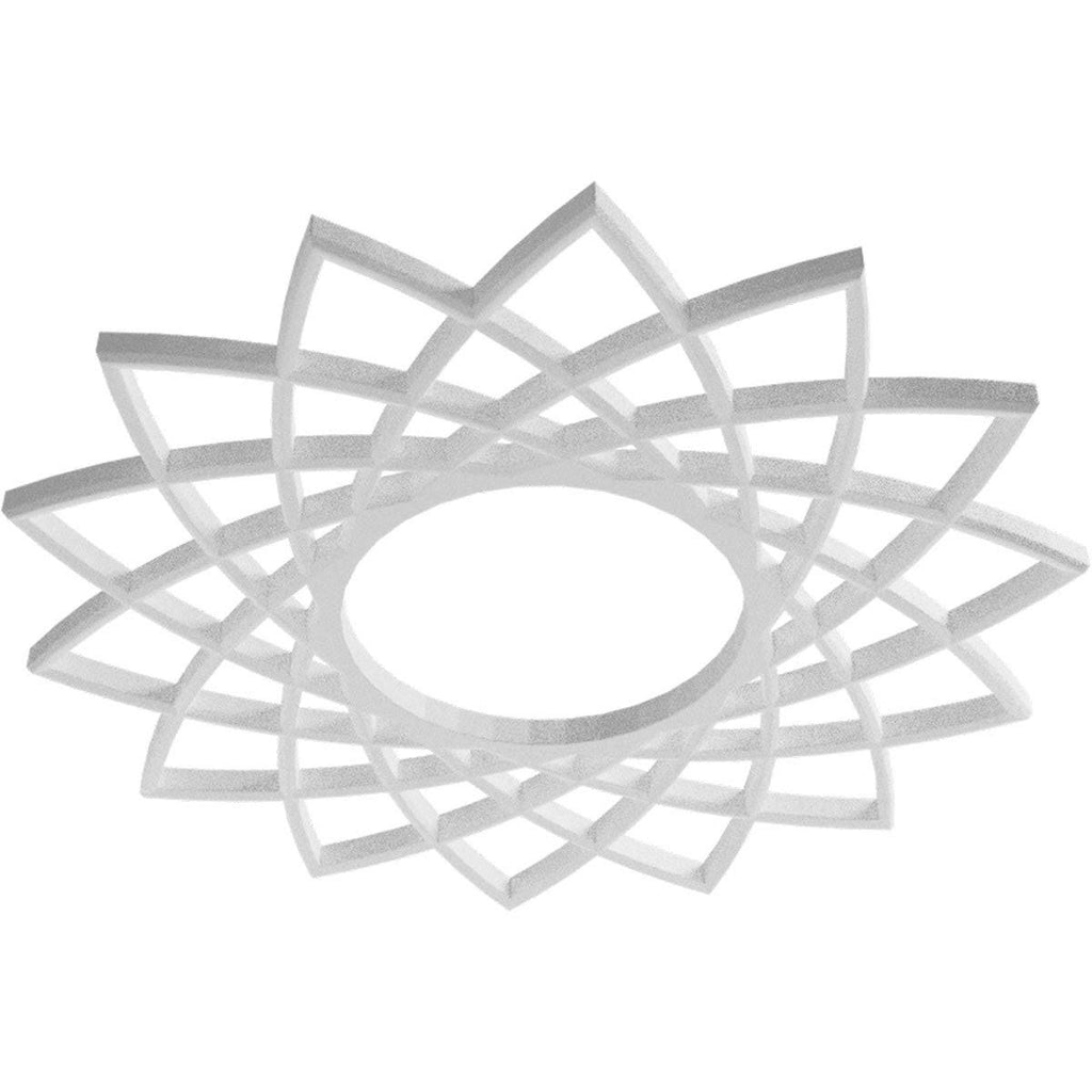 34x22OD x 13 1/8x22ID x 1x22P PVC Pierced Ceiling Medallion D62285
