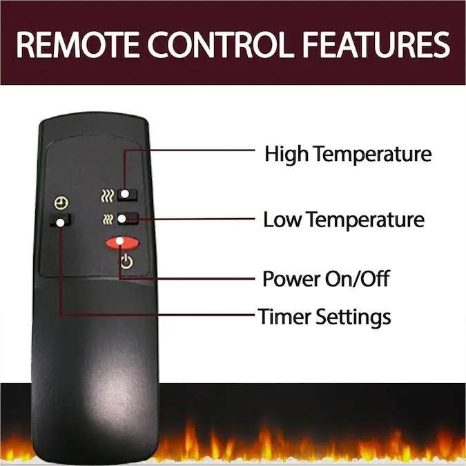 47 in. White Electric Fireplace Heater with TV Stand U94466