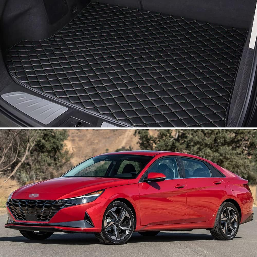 Black with Black line Car Trunk Mat Pack of 2 F698