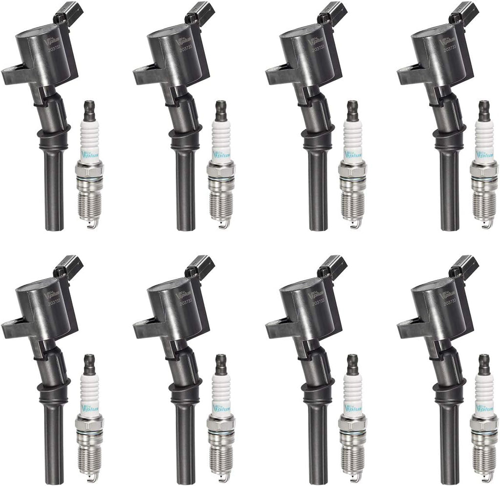 Ignition Coil and Spark Plug Set of 8 for Ford 4.6L 5.4L V8 A99131