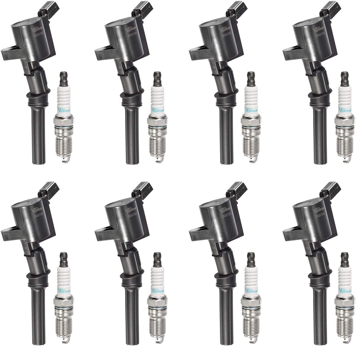 Ignition Coil and Spark Plug Set of 8 for Ford 4.6L 5.4L V8 A99131