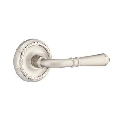 Passage Turino Lever with Rope Rose Finish: Satin Nickel, Lever Orientation: Right W100
