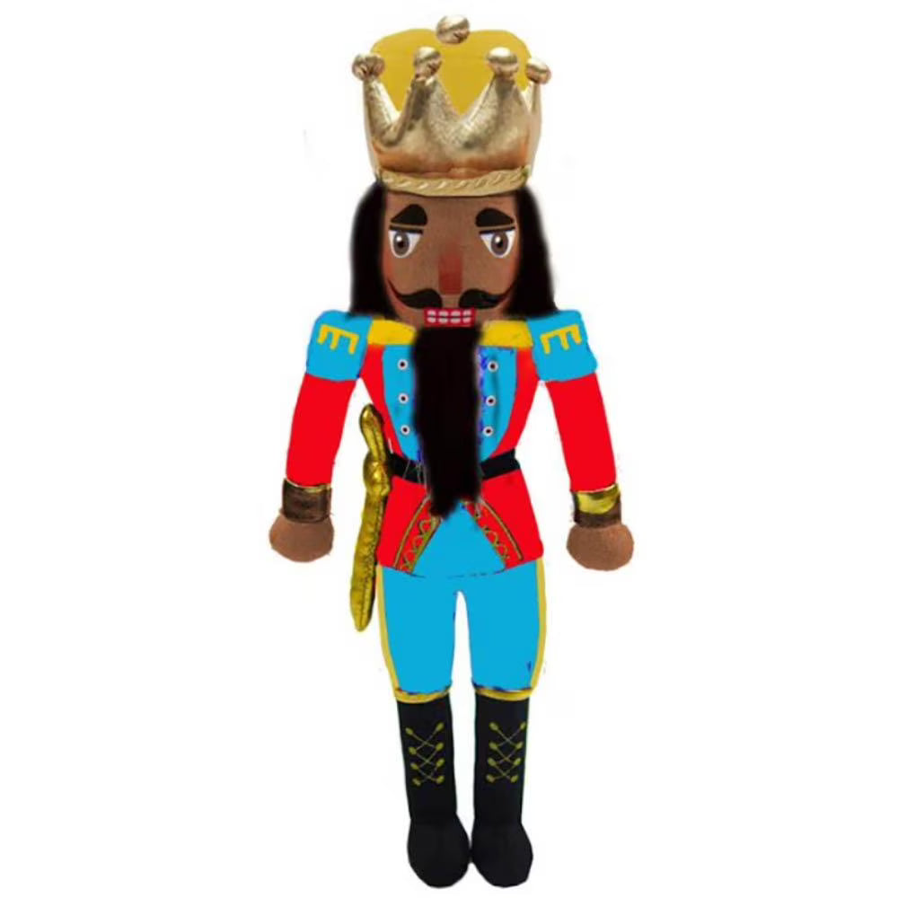 African American King Nutcracker Plush Doll 14 inch B85677